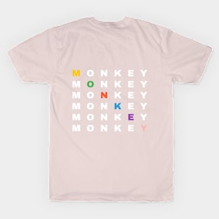 Monkey Text - Typography T-Shirt